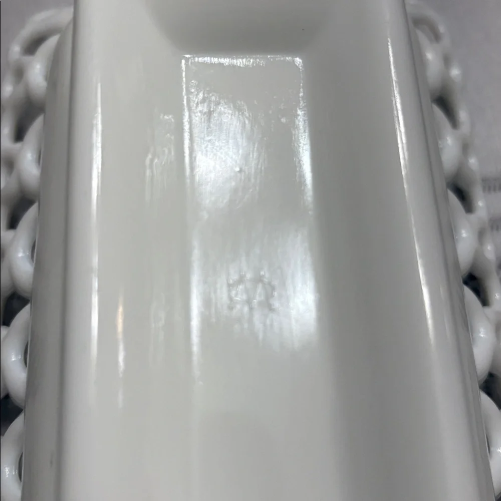 White lace milk glass bowl